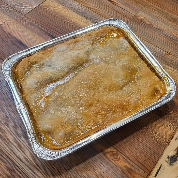Whole Peach Cobbler.